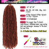 Distressed Butterfly Faux Locs Crochet Hair Ginger Honey Blonde Brown Pre looped Pre-twisted Butterfly Soft Locks Crochet Braids