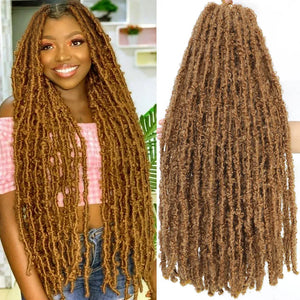 Distressed Butterfly Locs Crochet Hair Messy Faux Locs Braiding Hair Extensions (18" 24" 36" Inches)