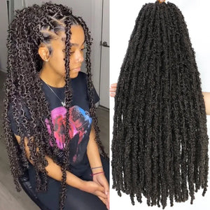 Distressed Butterfly Locs Crochet Hair Messy Faux Locs Braiding Hair Extensions (18" 24" 36" Inches)