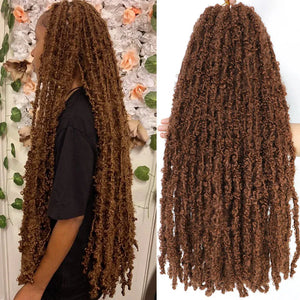 Distressed Butterfly Locs Crochet Hair Messy Faux Locs Braiding Hair Extensions (18" 24" 36" Inches)