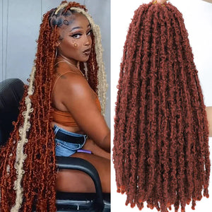 Distressed Butterfly Locs Crochet Hair Messy Faux Locs Braiding Hair Extensions (18" 24" 36" Inches)