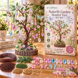 DIY Beaded Crystal Bonsai Tree Kit, Wisteria Style Handmade Gem Tree Craft Supplies, Adult Beading Art Kit, Tabletop Home Decor