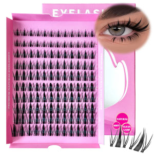 DIY Clusters Lash 10-18mm(Mix) Fluffy Lash Clusters for Self Application Makeup Individual Eyelash Extensions Natural Look