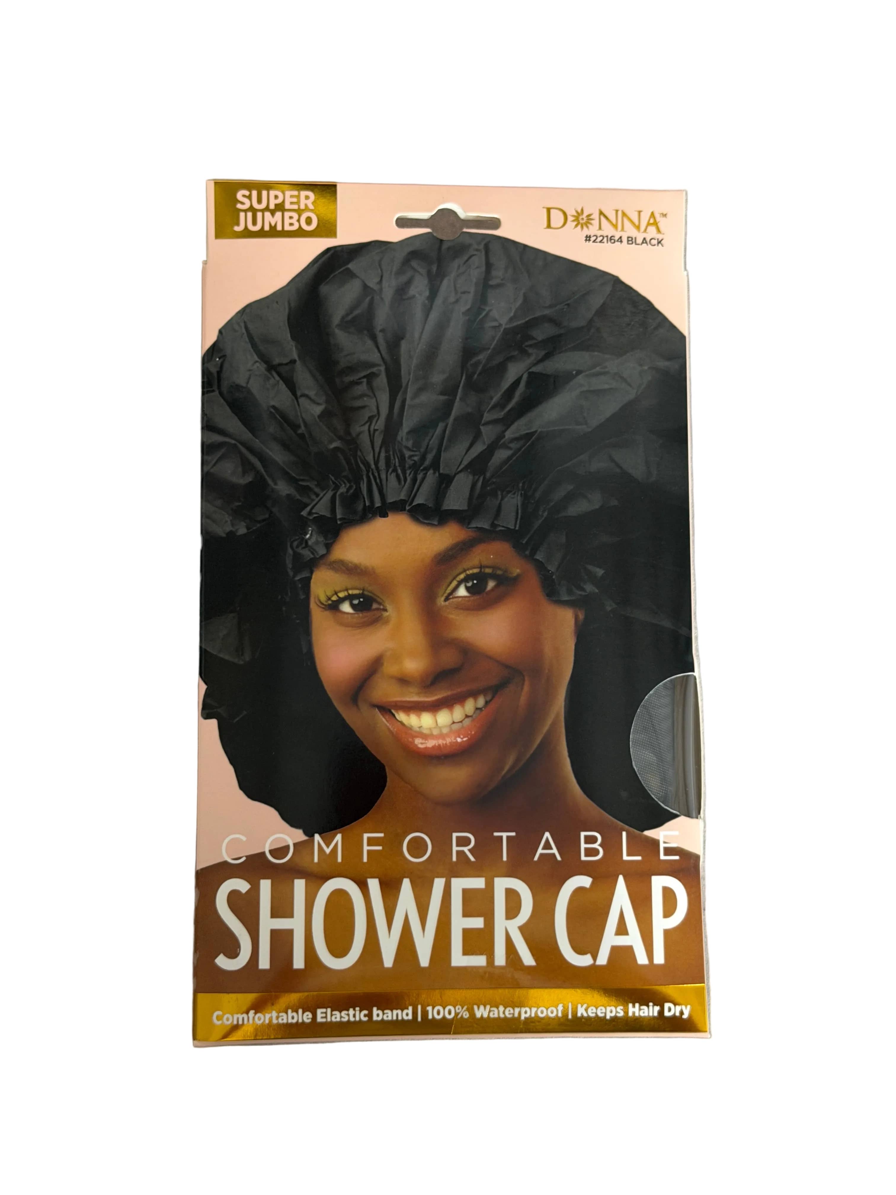 Donna Comfortable Shower Cap Super Jumbo - Black #22164