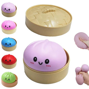 Dumpling Stress Balls Fidget Sensory Toy Simulation Food with Little Steamer Squeeze Dough Ball Stress Relief Hand Toy 1pcs 2026