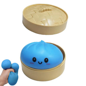 Dumpling Stress Balls Fidget Sensory Toy Simulation Food with Little Steamer Squeeze Dough Ball Stress Relief Hand Toy 1pcs 2026