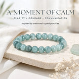 Dyed Aquamarine Stone Bracelet, Gemstone Stretch Bead Bracelet for Women and Men