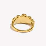 E.B.belle High Quality Geometric Clear Zircon Ring Classic Style18k Gold Plated Popular Jewelry Charm Hypoallergenic