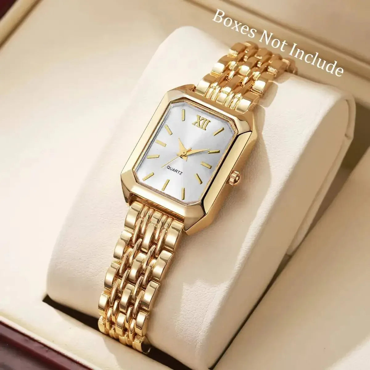 Elegant Rectangle Women Watches Fashion Ladies Quartz Wristwatches Reloj Mujer Girls Clock Gift（Without Box）