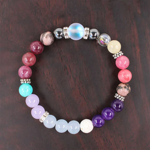 Empath Protection Against Negativity Bracelet Women Men Couple Memorial Gifts for Husband Wife Natural Stone Garnet Pulseras