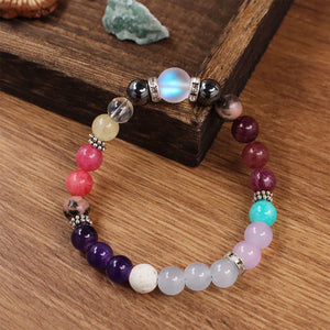 Empath Protection Against Negativity Bracelet Women Men Couple Memorial Gifts for Husband Wife Natural Stone Garnet Pulseras
