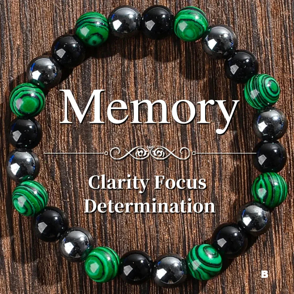Enhanced Memory Crystal Bracelet - Helps with Clarity, Focus, and Determination, Crystal Jewelry for Mental Health