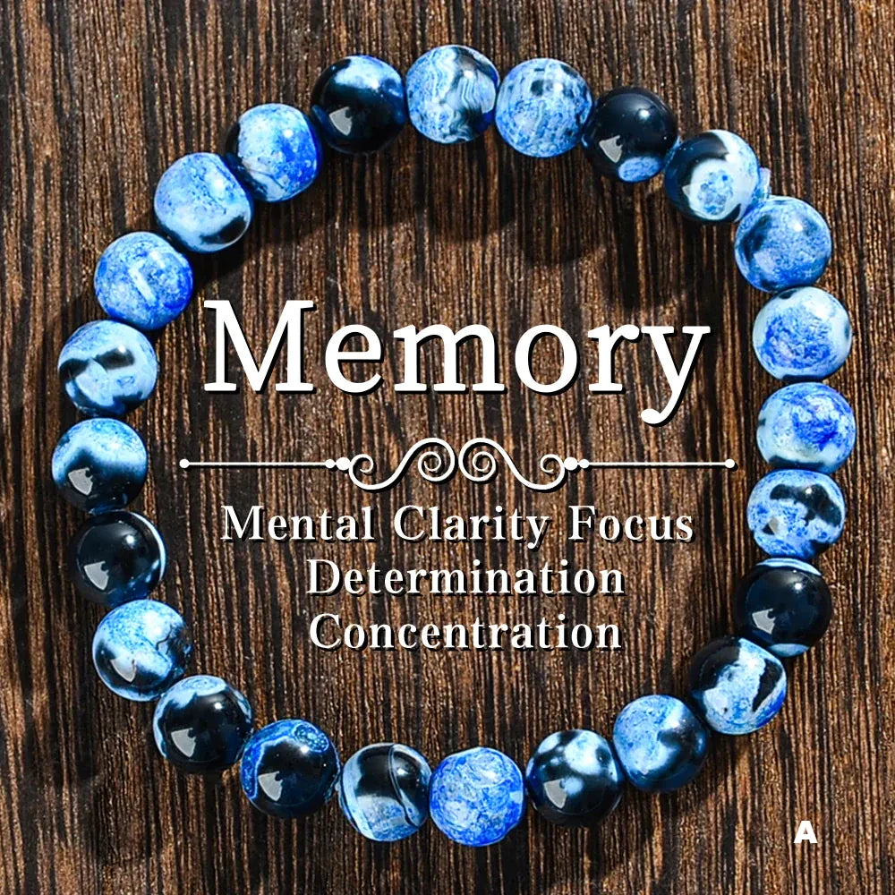 Enhanced Memory Crystal Bracelet - Helps with Clarity, Focus, and Determination, Crystal Jewelry for Mental Health