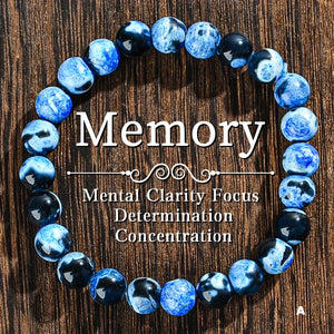 Enhanced Memory Crystal Bracelet - Helps with Clarity, Focus, and Determination, Crystal Jewelry for Mental Health