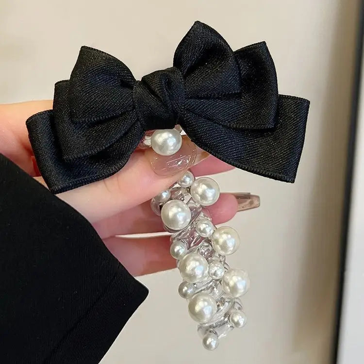 Exquisite bow, spiral telephone line, hair loop, cute pearl bubble braid, headband, ponytail, braided hair cord, headband access