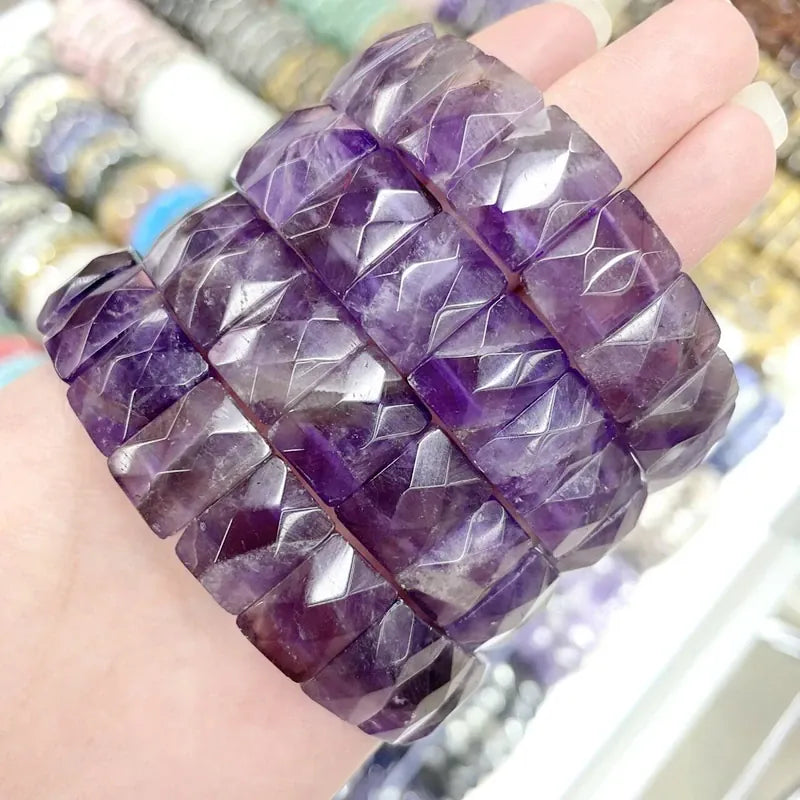 Classic elastic bracelet with natural Persian Gulf sun stone for men and women, suitable for yoga and sports jewelry