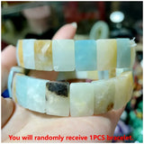 Classic elastic bracelet with natural Persian Gulf sun stone for men and women, yoga and sport jewelry