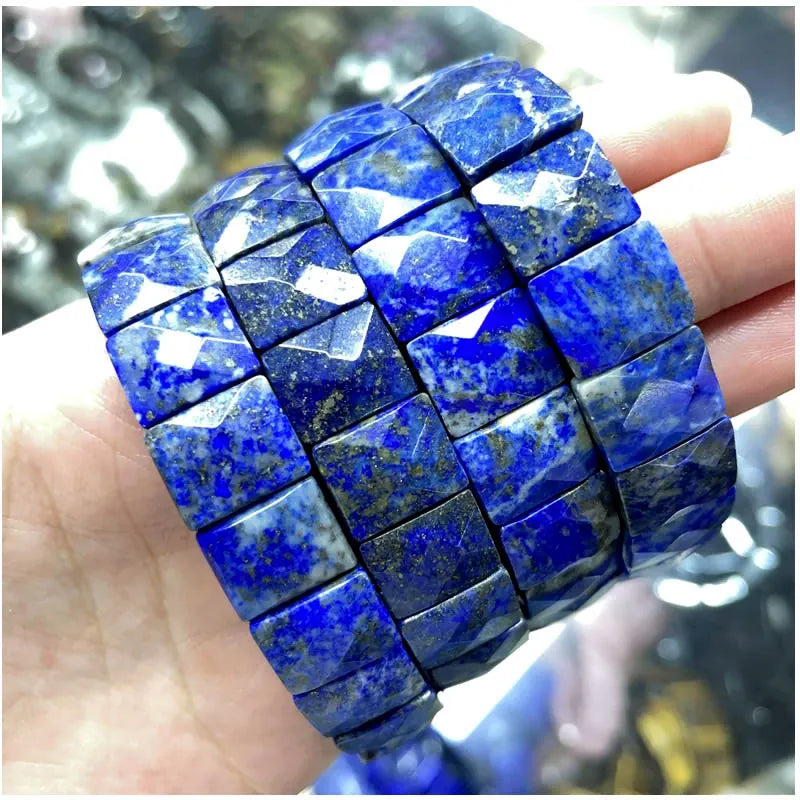 Classic elastic bracelet with natural Persian Gulf sun stone for men and women