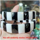 Classic elastic bracelet with natural Persian Gulf sun stone for men and women