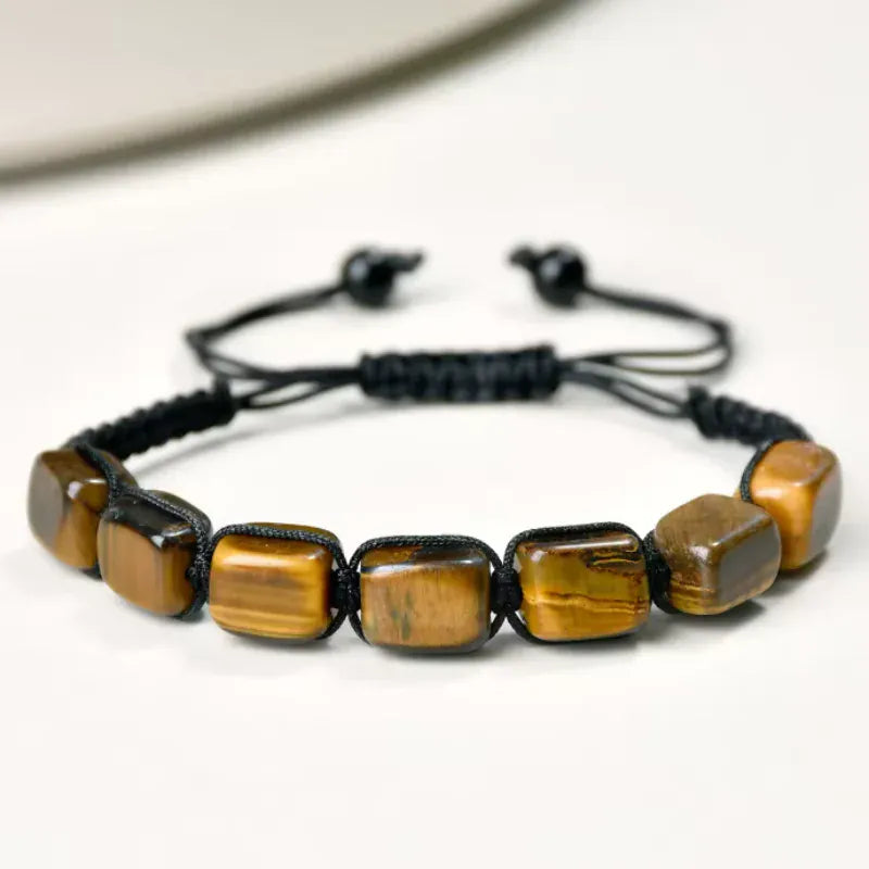 Fashion Irregular Stone Chakra Bracelet Yoga Meditation Relax Anxiety Bangle Healing Crystals Bracelet for Women