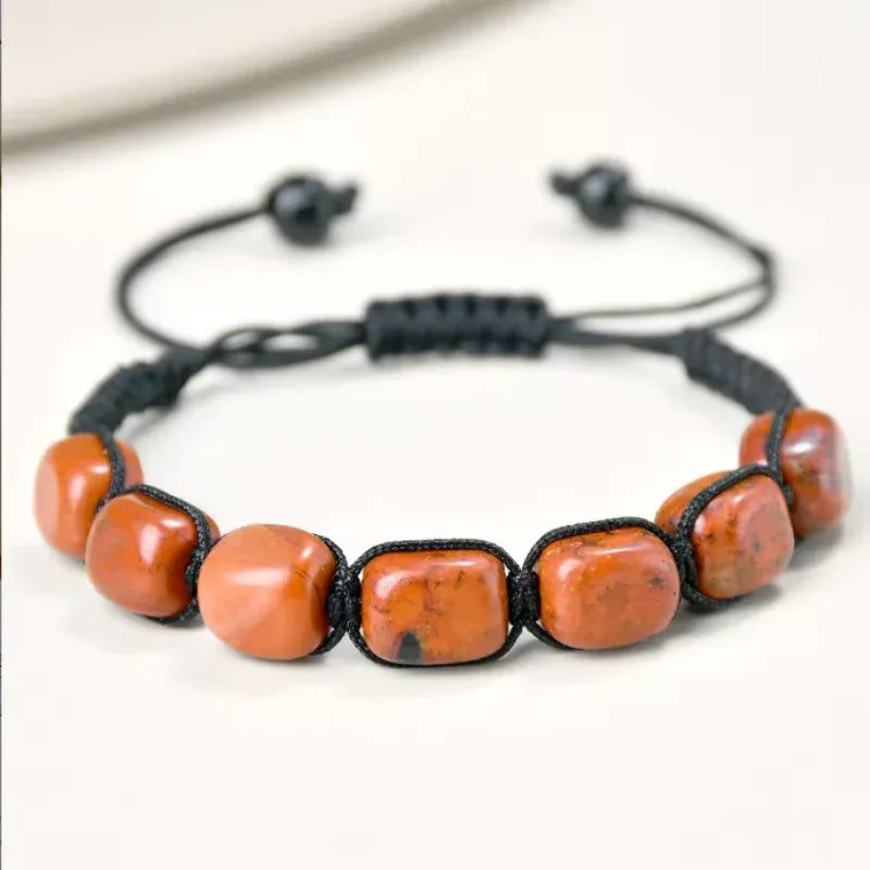 Fashion Irregular Stone Chakra Bracelet Yoga Meditation Relax Anxiety Bangle Healing Crystals Bracelet for Women