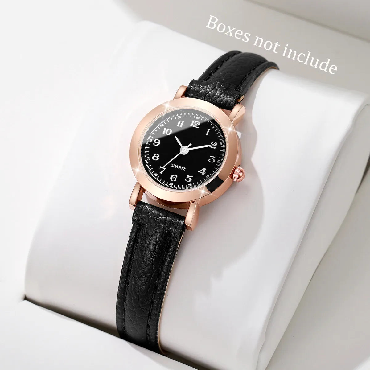 Fashion small dial women's leather band analog quartz wristwatch with a classic design, suitable for girls and ladies.