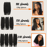 Fayniss Burmese Curly  Boho Braids Crochet Human Hair Extensions 120g  Pre-Separated Miracle Knots Feather Hair 100% Human Hair