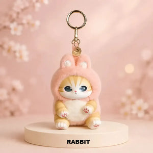 Fluffy Kittens Shark Cat Plushie Figure Collectible Handbag Keychain Ornament