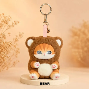 Fluffy Kittens Shark Cat Plushie Figure Collectible Handbag Keychain Ornament