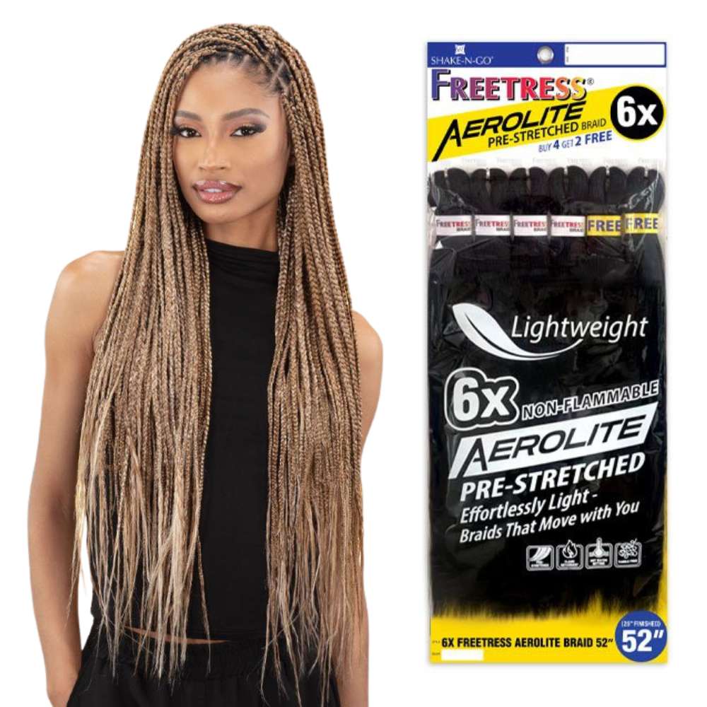 Freetress Pre-Stretched Braiding Hair - 6X Aerolite Braid 52"