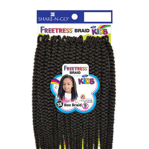 FreeTress Synthetic Crochet Braid - 3X Kids Box Braid 9"