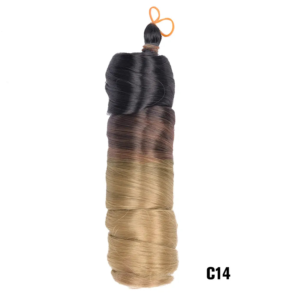French Curls Braiding Hair Extensions Synthetic Hair Loose Wave Spiral Curl Braids High Temperature Ombre Pre Stretched Hair
