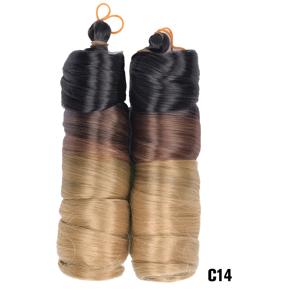 French Curls Braiding Hair Extensions Synthetic Hair Loose Wave Spiral Curl Braids High Temperature Ombre Pre Stretched Hair