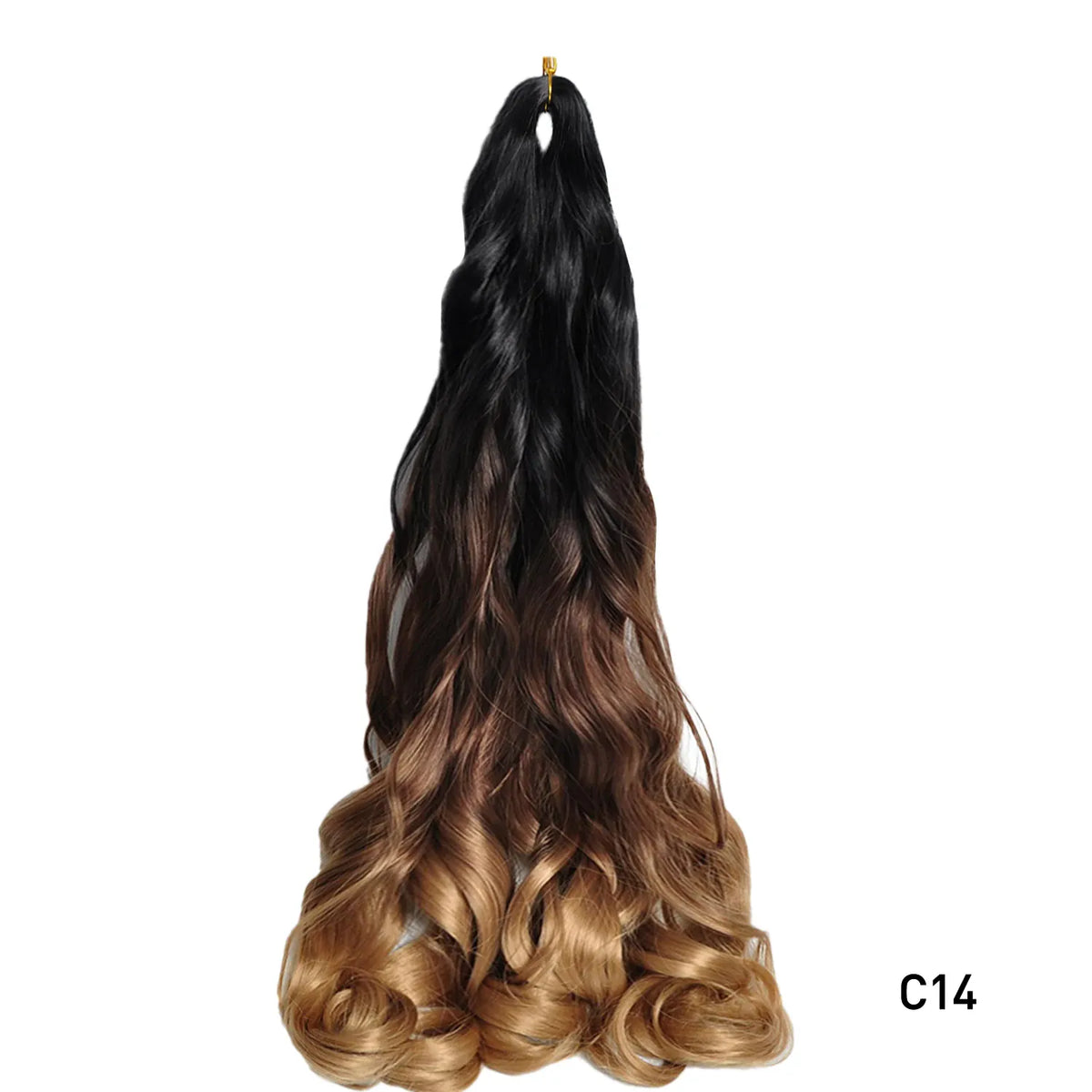 French Curls Braiding Hair Extensions Synthetic Hair Loose Wave Spiral Curl Braids High Temperature Ombre Pre Stretched Hair