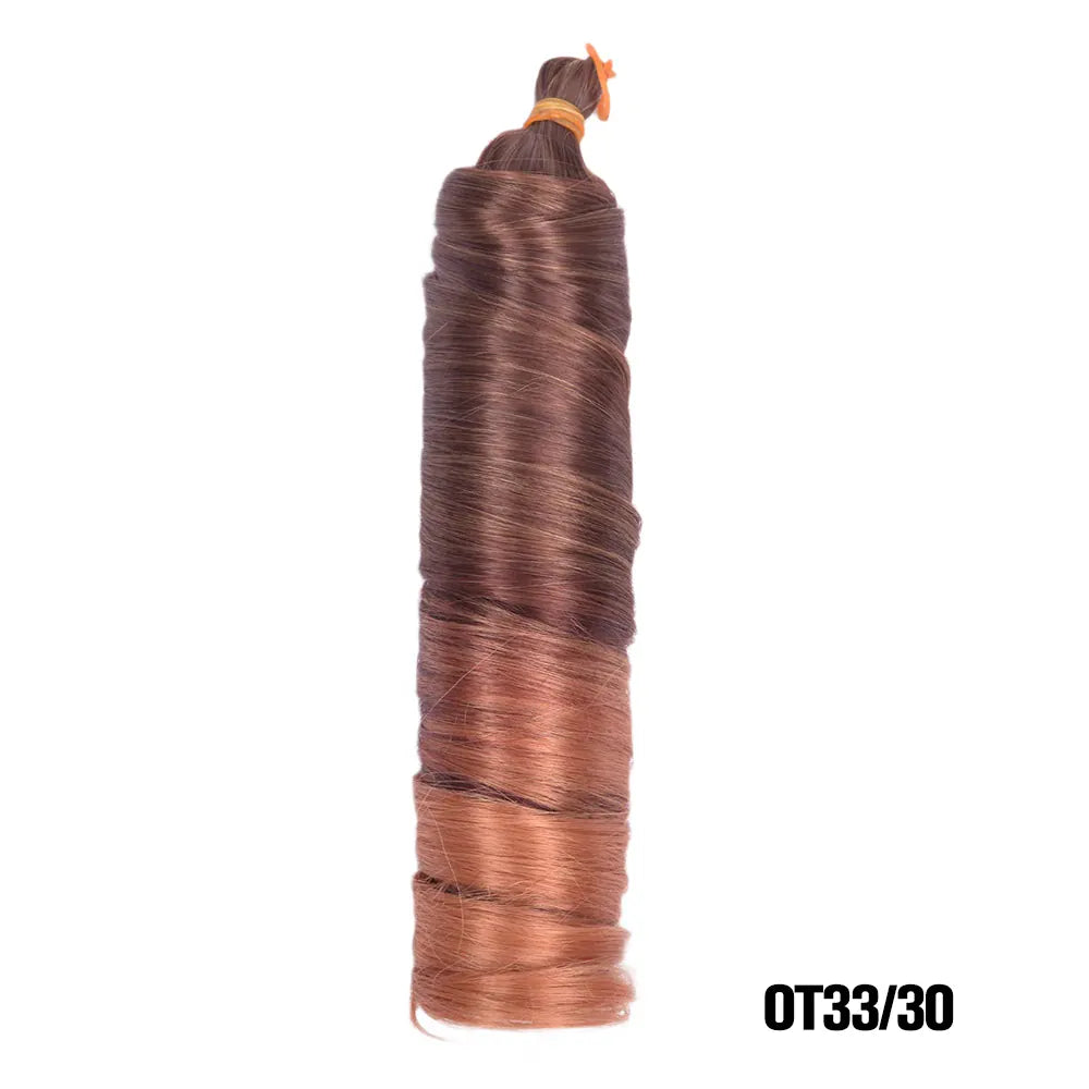French Curls Braiding Hair Extensions Synthetic Hair Loose Wave Spiral Curl Braids High Temperature Ombre Pre Stretched Hair