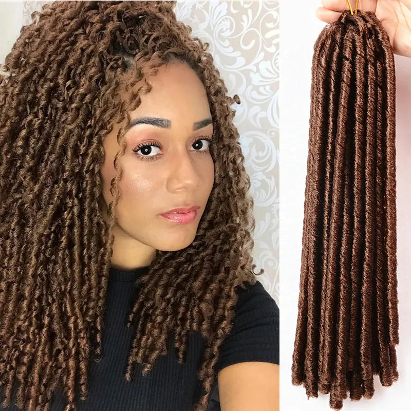 Full Star Crochet Braids Synthetic Hair Extensions Soft Faux Locs Black Brown Bug Color 70 G/Pack Crochet Hair for Women
