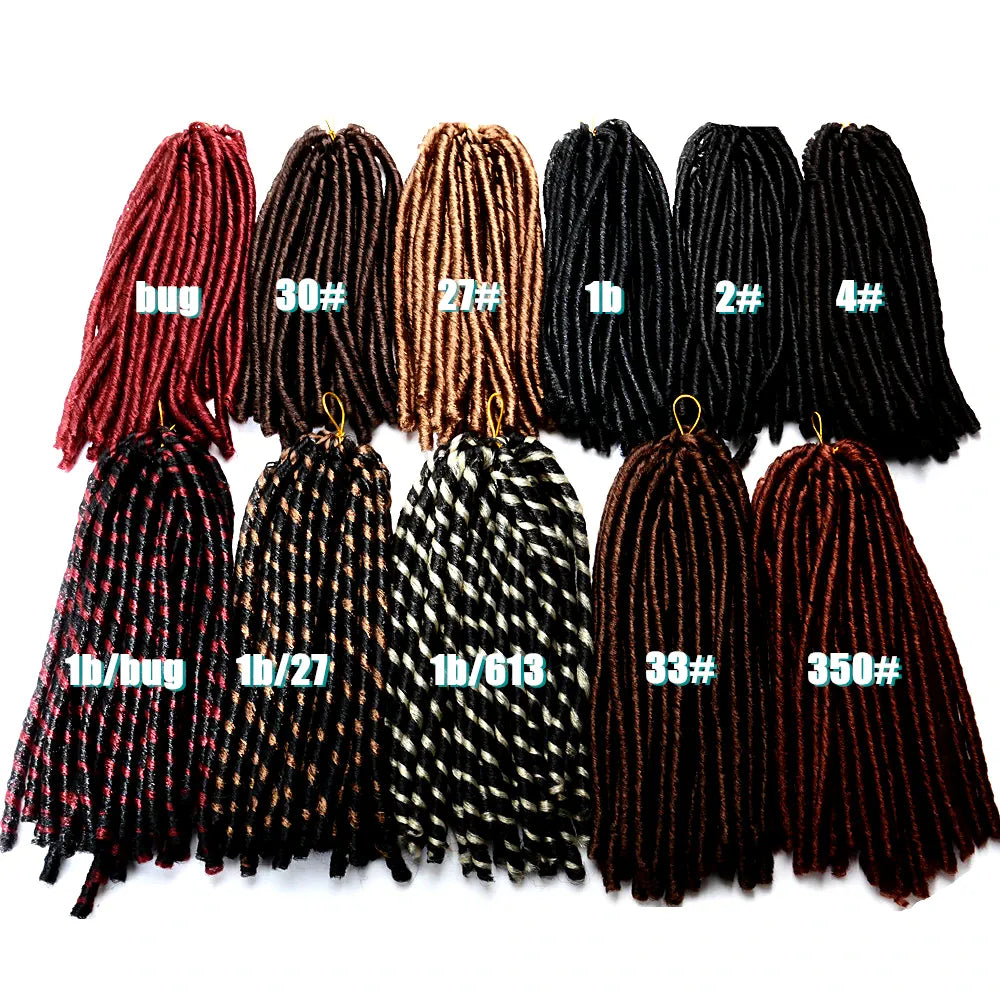 Full Star Crochet Braids Synthetic Hair Extensions Soft Faux Locs Black Brown Bug Color 70 G/Pack Crochet Hair for Women