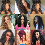 Full Star Crochet Braids Synthetic Hair Extensions Soft Faux Locs Black Brown Bug Color 70 G/Pack Crochet Hair for Women