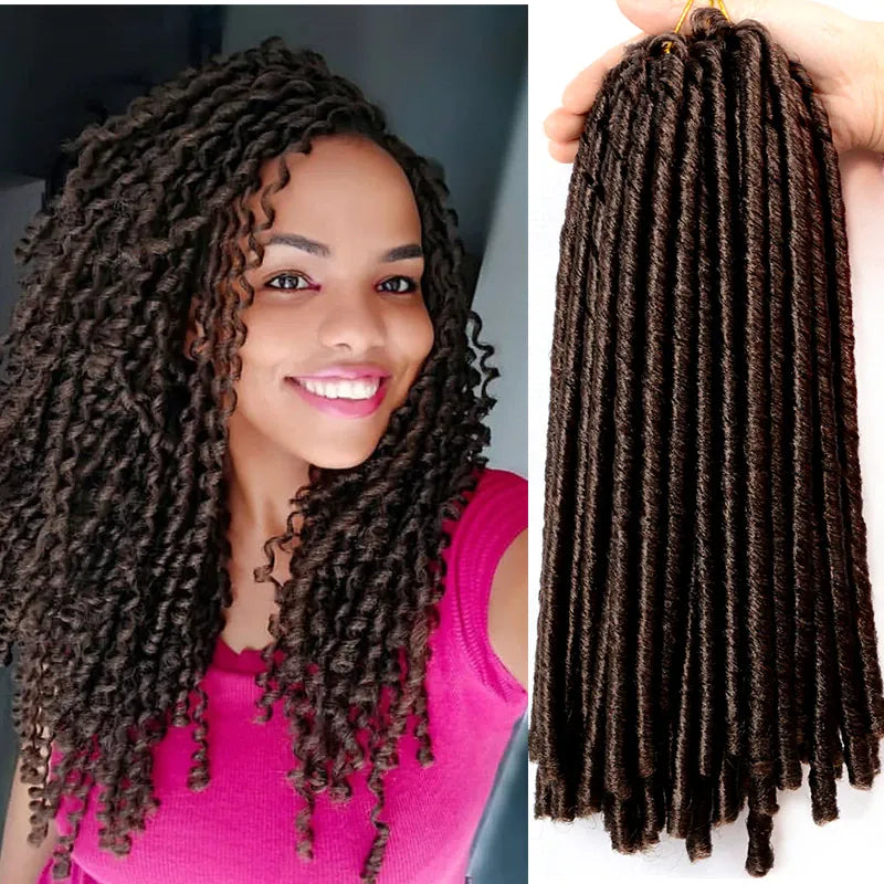 Full Star Crochet Braids Synthetic Hair Extensions Soft Faux Locs Black Brown Bug Color 70 G/Pack Crochet Hair for Women