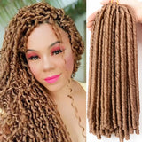 Full Star Crochet Braids Synthetic Hair Extensions Soft Faux Locs Black Brown Bug Color 70 G/Pack Crochet Hair for Women