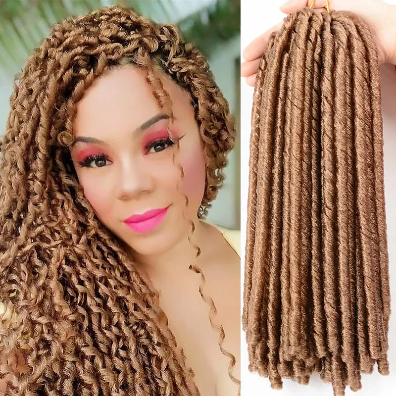 Full Star Crochet Braids Synthetic Hair Extensions Soft Faux Locs Black Brown Bug Color 70 G/Pack Crochet Hair for Women
