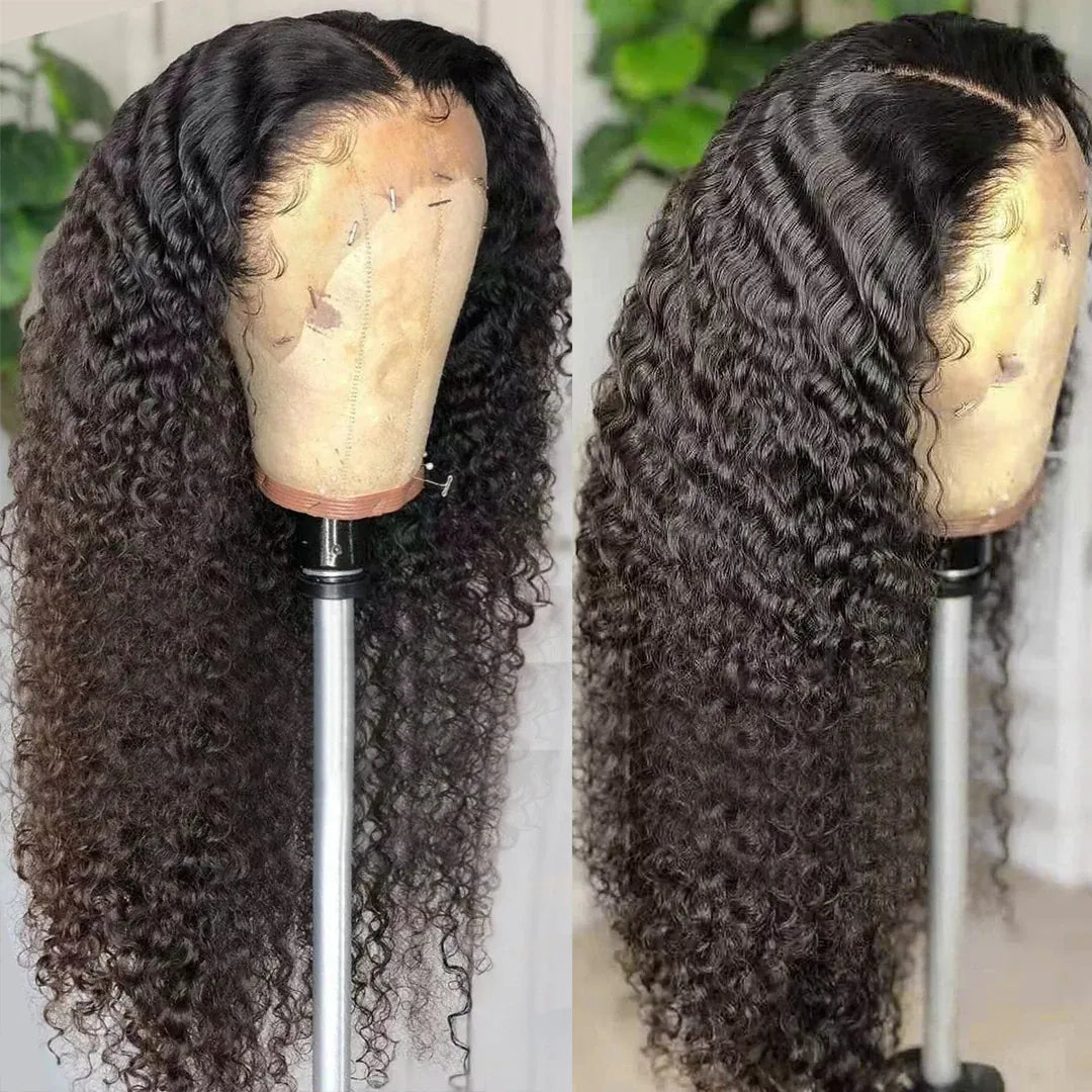 Geeta Transparent Lace Wig 13x6 Human Hair Curly Wigs 30 32 Inch Deep Wave Frontal Wig Pre Plucked 13x4 Lace Front Wig For Women