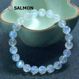 Genuine Natural Blue Light Moonstone Crystal Clear Round Beads Bracelet Healing Stone Moonstone Women 6mm 7mm 8mm 9mm 10mm AAAAA