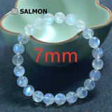 Genuine Natural Blue Light Moonstone Crystal Clear Round Beads Bracelet Healing Stone Moonstone Women 6mm 7mm 8mm 9mm 10mm AAAAA