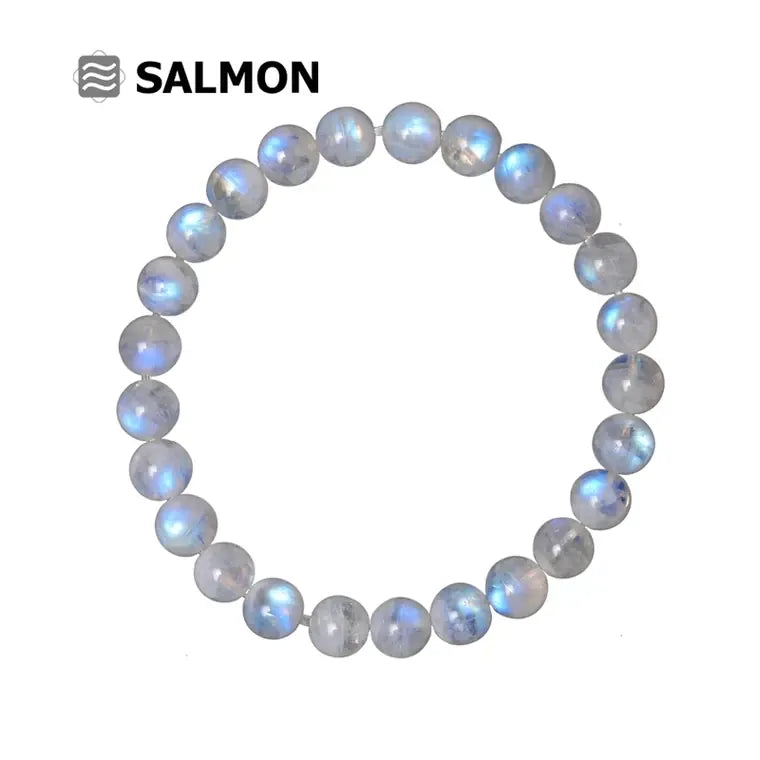 Genuine Natural Blue Light Moonstone Crystal Clear Round Beads Bracelet Healing Stone Moonstone Women 6mm 7mm 8mm 9mm 10mm AAAAA