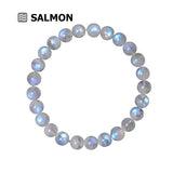 Genuine Natural Blue Light Moonstone Crystal Clear Round Beads Bracelet Healing Stone Moonstone Women 6mm 7mm 8mm 9mm 10mm AAAAA