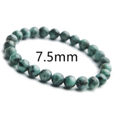 Genuine Natural Green Emerald Crystal Round Beads Bracelet 7mm 8mm 9mm 10mm Gemstone Women Stone Rarest Bracelet Jewelry AAAAA