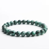 Genuine Natural Green Emerald Crystal Round Beads Bracelet 7mm 8mm 9mm 10mm Gemstone Women Stone Rarest Bracelet Jewelry AAAAA