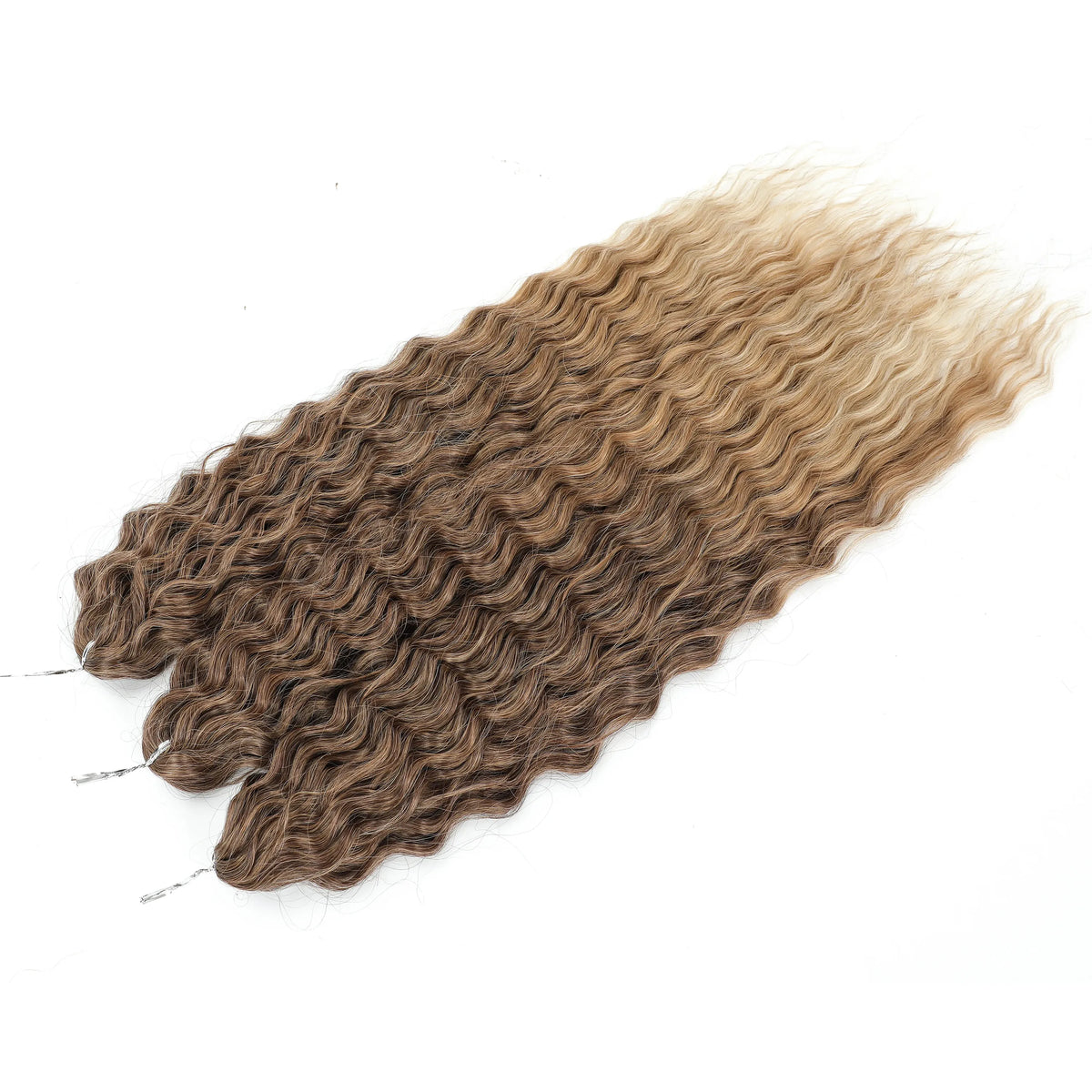 Gladys 24 Inch Ariel Water Wave Crochet Hair Extensions 300g/3pcs Blonde Black 60cm Braids Twist Hair Synthetic Hair Extensions