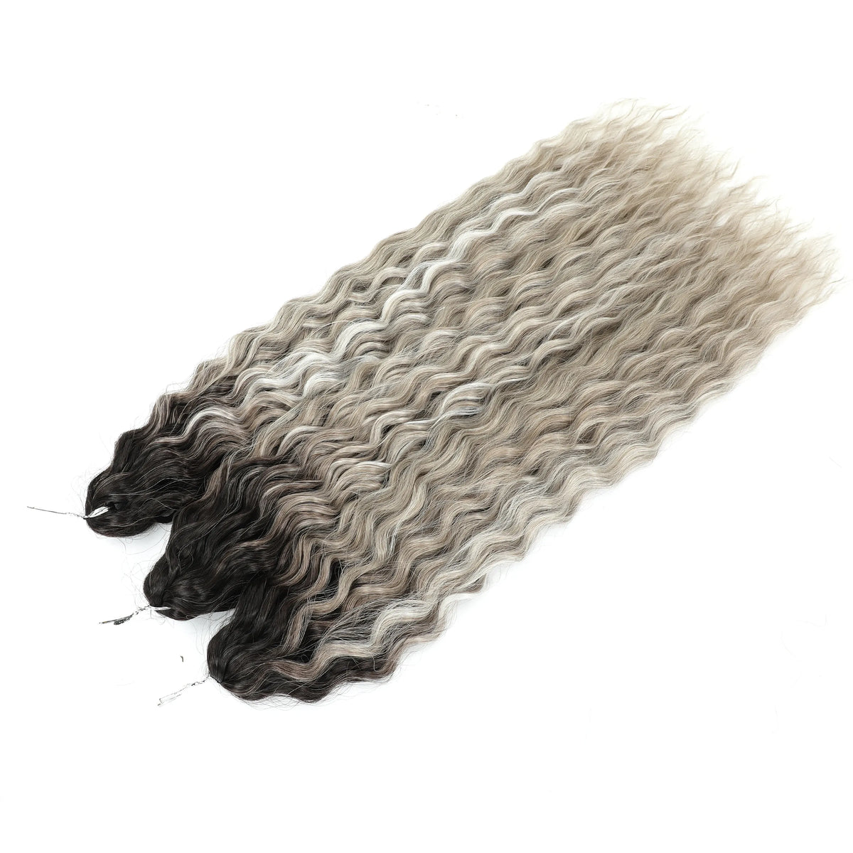 Gladys 24 Inch Ariel Water Wave Crochet Hair Extensions 300g/3pcs Blonde Black 60cm Braids Twist Hair Synthetic Hair Extensions